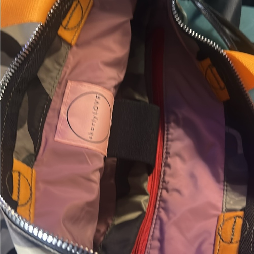Shorty love Camo cross body / purse Bag with Orange Handles - Picture 7 of 10
